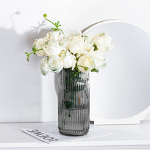Load image into Gallery viewer, Flower Vase 7.6 Inch Grey Thickened Glass Vase for Lego Flowers,Bookshelf,Dinner Table,Office Desktop,Meeting Room,Bathroom,Countertop,Home Christmas Day Decorati