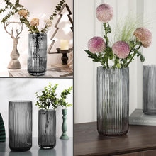 Load image into Gallery viewer, Flower Vase 7.6 Inch Grey Thickened Glass Vase for Lego Flowers,Bookshelf,Dinner Table,Office Desktop,Meeting Room,Bathroom,Countertop,Home Christmas Day Decorati