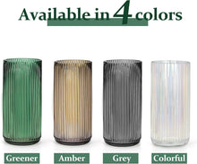 Load image into Gallery viewer, Flower Vase 7.6 Inch Grey Thickened Glass Vase for Lego Flowers,Bookshelf,Dinner Table,Office Desktop,Meeting Room,Bathroom,Countertop,Home Christmas Day Decorati