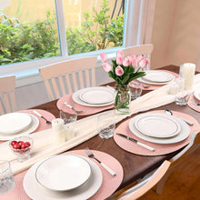 Load image into Gallery viewer, Placemats Set of 6 for Dining Table Washable Woven Non-Slip 18x12 inches Placemat Heat-Resistant Durable Table Mats for Dining Table Easy to Clean(Pink)
