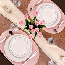 Load image into Gallery viewer, Placemats Set of 6 for Dining Table Washable Woven Non-Slip 18x12 inches Placemat Heat-Resistant Durable Table Mats for Dining Table Easy to Clean(Pink)