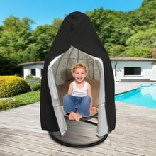 Load image into Gallery viewer, 【2025 Upgrade】420D Patio Egg Chair Cover with Zipper,Outdoor Hanging Egg Chair Cover,UV Resistant,Windproof Heavy Duty,Wicker Egg Swing Chair Covers,Fits Single Seat Egg Chair,75" x 45",Black