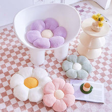 Load image into Gallery viewer, White Flower Decorative Throw Pillow for Bed Couch, Cute Daisy Shaped Plush Aesthetic Pillow, Soft 19.6" Floor Pillow Seat Cushion