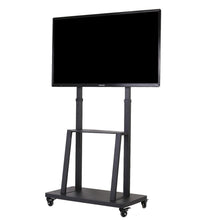 Load image into Gallery viewer, 32-80 Rolling TV Stand with 2-Tier Shelf Adjustable Mount