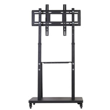 Load image into Gallery viewer, 32-80 Rolling TV Stand with 2-Tier Shelf Adjustable Mount