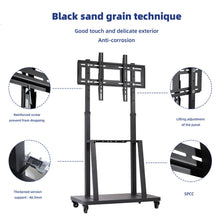 Load image into Gallery viewer, 32-80 Rolling TV Stand with 2-Tier Shelf Adjustable Mount
