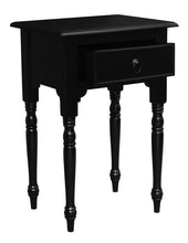 Load image into Gallery viewer, Milly Turn Leg 1 Drawer Side Table (Black)