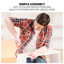 Load image into Gallery viewer, Kingston Slumber Wooden Single Sofa Bed Frame with Storage Drawers - White - The White Mall