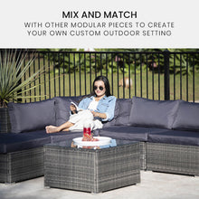 Load image into Gallery viewer, LONDON RATTAN 1 Seater Outdoor Sofa Modular Lounge Chair, Grey