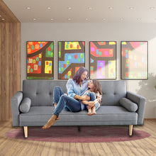 Load image into Gallery viewer, Sarantino Madison Sofa Bed Lounge Couch Futon Furniture Home Light Grey Linen Suite