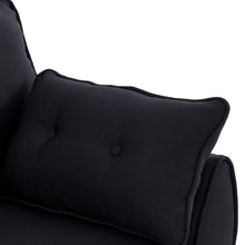Load image into Gallery viewer, Sarantino 3 Seater Modular Linen Fabric Sofa Bed Couch Futon Suite - Black
