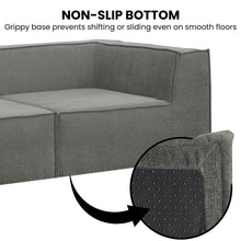 Load image into Gallery viewer, Sarantino Novi 3 - Seater Modular Sofa with Ottoman in Grey Non - Slip Bottom Lounge - The White Mall