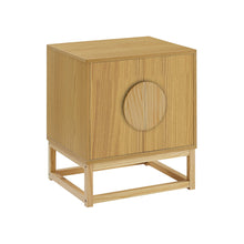 Load image into Gallery viewer, Sarantino Luca Bedside Table Split Door Night Stand - Natural