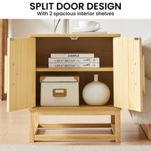 Load image into Gallery viewer, Sarantino Luca Bedside Table Split Door Night Stand - Natural
