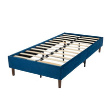 Load image into Gallery viewer, Velvet Blue Bed Frame – Double - The White Mall