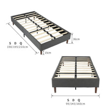 Load image into Gallery viewer, Velvet Blue Bed Frame – Double - The White Mall