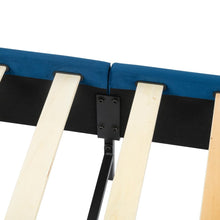 Load image into Gallery viewer, Velvet Blue Bed Frame – Single - The White Mall