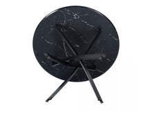 Load image into Gallery viewer, Round Marble-Effect Table-Black