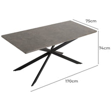 Load image into Gallery viewer, Falcon Rectangular Dining Table MDF Marbling