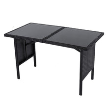 Load image into Gallery viewer, Ella 8-Seater Modular Outdoor Garden Lounge and Dining Set with Table and Stools in Black