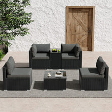 Load image into Gallery viewer, Modular Outdoor Wicker Lounge Set