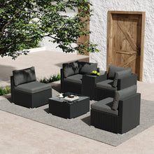 Load image into Gallery viewer, Modular Outdoor Wicker Lounge Set