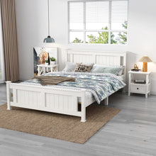 Load image into Gallery viewer, 2-tier Bedside Table with Storage Drawer 2 PC Rustic White