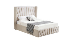Load image into Gallery viewer, Allure Beige Velvet Gas Lift Bed - King