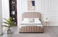 Load image into Gallery viewer, Santosa Champagne Velvet Bed - King