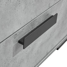 Load image into Gallery viewer, Bedside Table with 2 Storage Drawers MDF Combination of Black & Cement Colour Nightstand