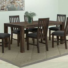 Load image into Gallery viewer, Dining Table 180cm Medium Size with Solid Acacia Wooden Base in Chocolate Colour