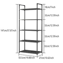 Load image into Gallery viewer, 5Tiers Pot Storage Rack Pan Stand Saucepan Holder Cookware Organizer for Kitchen - Black