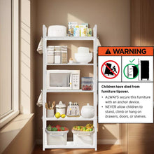 Load image into Gallery viewer, 5Tiers Pot Storage Rack Pan Stand Saucepan Holder Cookware Organizer for Kitchen - Black