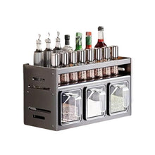 Load image into Gallery viewer, Wall Mounted Kitchen Spice Box Shelf Multifunctional Organiser for Herbs Spices - 3-Grids