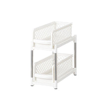 Load image into Gallery viewer, Bathroom Kitchen Sink Storage Rack Drawer Plastic Shelf Seasoning Holder - White