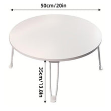 Load image into Gallery viewer, Small Foldable Computer Desk Portable Bed Table Round Home Office Laptop Stand