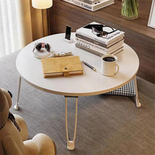 Load image into Gallery viewer, Small Foldable Computer Desk Portable Bed Table Round Home Office Laptop Stand