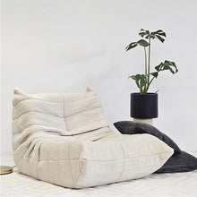 Load image into Gallery viewer, Vacuum - Packed, Comfy Mid Century Togo Lounge Sofa Modern Backrest White Corduroy Armless Retro Decorative Cozy Seat for Indoor - The White Mall