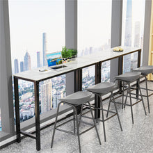 Load image into Gallery viewer, Xxl Marble Kitchen Bar Table Counter Breakfast Dining Table W/ Thicken Metal Leg