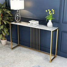 Load image into Gallery viewer, Golden Console Table for Hallway Entryway