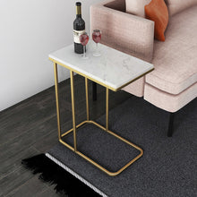 Load image into Gallery viewer, Heavy-Duty C-Shaped End Table with Storage