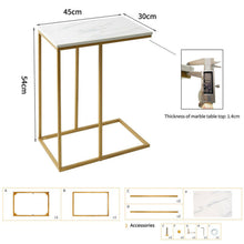 Load image into Gallery viewer, Heavy-Duty C-Shaped End Table with Storage