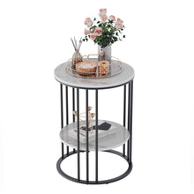 Load image into Gallery viewer, Solid Marble Sofa Side Coffee Table Bedside Storage Display Table Plant Stand