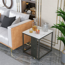 Load image into Gallery viewer, Premium Natural Marble Texture Side End Table Coffee Table Large Bedside Table