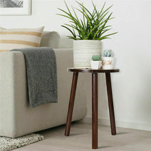 Load image into Gallery viewer, 2Pcs Small Side Table Round End Table Wood Plant Stand Super Thick 3-Legs Stool
