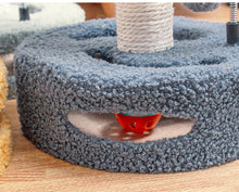 Load image into Gallery viewer, Yellow And Pink Sunflower Cat Scratching Post - 35cm Sisal Cat Tree with Plush Toys for Small Cats