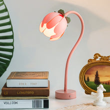 Load image into Gallery viewer, Pink LED Tulip Desk Lamp - Flexible Gooseneck, Decorative Flower Table Light