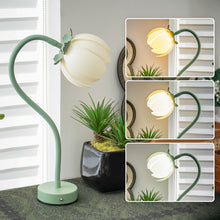 Load image into Gallery viewer, Pink LED Tulip Desk Lamp - Flexible Gooseneck, Decorative Flower Table Light