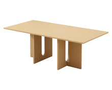 Load image into Gallery viewer, Oak Melamine Dining Table 6 Seater