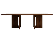 Load image into Gallery viewer, Walnut Melamine Dining Table 6 Seater
